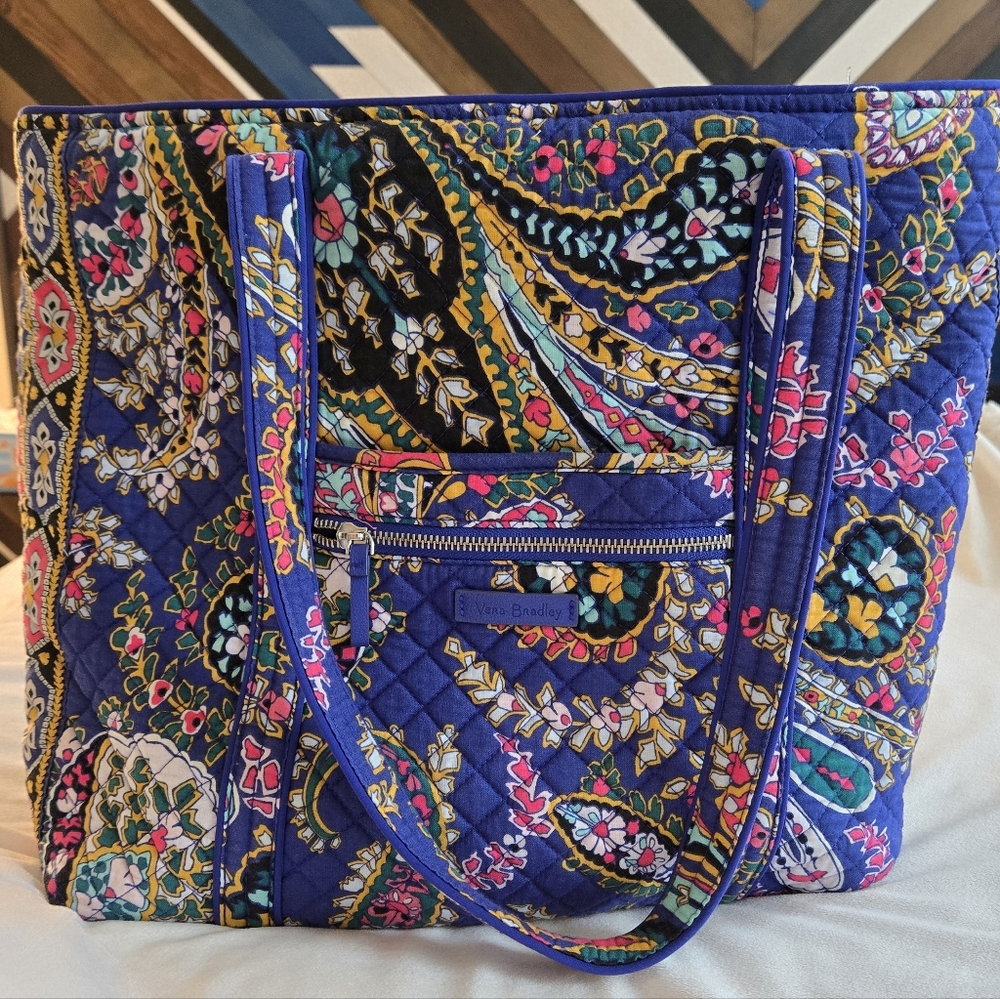Vera Bradley Vibrant Blue Paisley Tote Bag